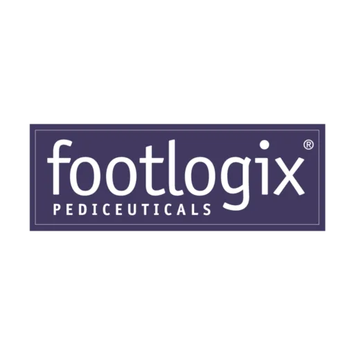 Footlogix logo, with 'footlogix' and 'pediceuticals' text